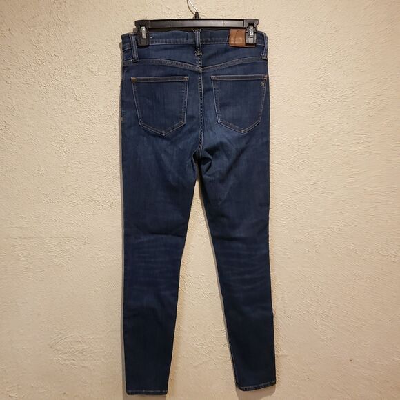 Madewell Jeans 26 9" High Rise Skinny Dark Wash Style - Picture 5 of 10